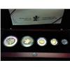Image 1 : 2003 CANADA HOLOGRAM SILVER MAPLE LEAF SET 5 COINS