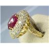 Image 4 : 14K Ruby & Diamond Ring AIG Appraisal +$9K 12.6gm