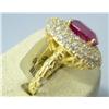 Image 5 : 14K Ruby & Diamond Ring AIG Appraisal +$9K 12.6gm
