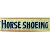 Vintage hand painted horseshoes sign on board