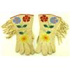 Floral beaded pair of contemporary gauntlets