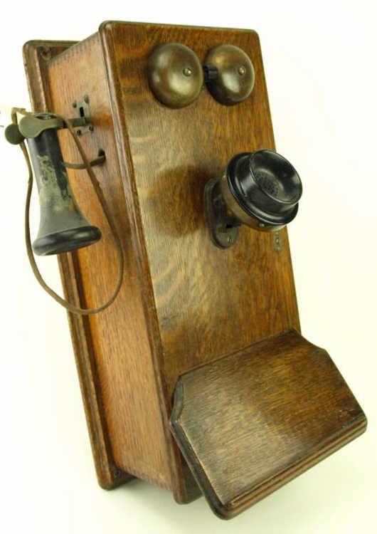 Antique Oak wall phone