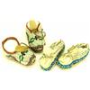 Collection of 2 pair beaded baby moccasins