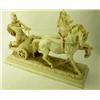 Large Chariot and horse statue in bonded marble