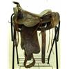 Image 1 : Unmarked floral patterned western saddle