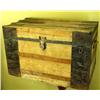 Image 1 : Early wood bound travel trunk