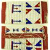 Image 1 : Pair beaded on canvas Northern Plains leggings