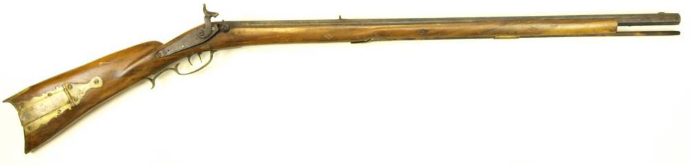 Antique flintlock full stock rifle