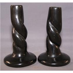 SANTA CLARA POTTERY CANDLESTICKS