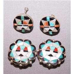 2 PAIR OF ZUNI EARRINGS