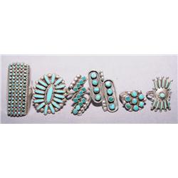 6 ZUNI/NAVAJO RINGS