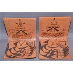 HOPI POTTERY BOOKENDS