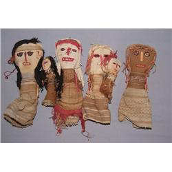 4 PERUVIAN DOLLS