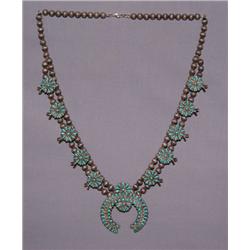 NAVAJO SQUASH BLOSSOM NECKLACE