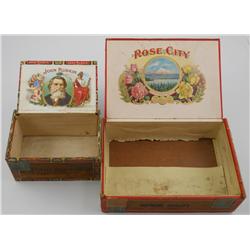 Rose City and John Ruskin Cigar Boxes