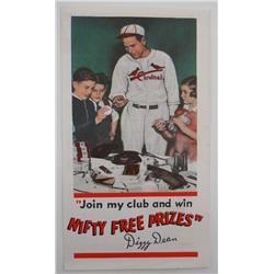 Dizzy Dean Club Pamphlet