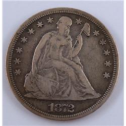 1872 S - Seated Liberty Silver Dollar