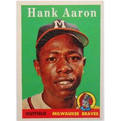 1958 Topps #30 Hank Aaron Card
