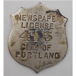 Newspaper License Badge