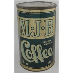 M.J.B. Slip Lid Coffee Can