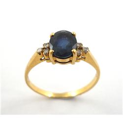 Natural Blue Sapphire Ring - Estate Jewelry