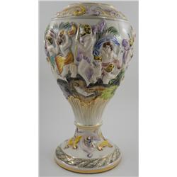 Signed Capodimonte Vase