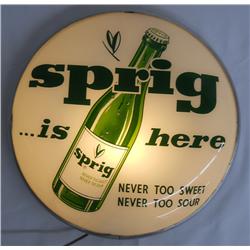 Sprig Soda Reverse on Glass Light-Up Sign
