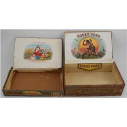 Two Different Wooden Cigar Boxes