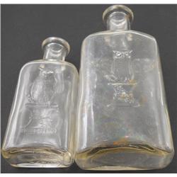 Pair of Double-Winged Owl Drug Bottles
