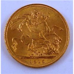 Gold Sovereign - Great Britain 1915