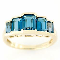 2.56ct Natural London Bl Topaz 9k Yel Gold Ring (JEW-9391X)