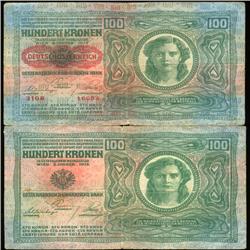 1919 Austria 100 Kronen Hi Grade (CUR-06293)