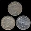 Image 2 : 1939B/F Nazi Germany 5 Mark Hi Grade 3 Pcs (COI-8209)