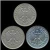 Image 1 : 1963D/G/J Germany 1 Mark Hi Grade RARE 3 Pcs (COI-8159)