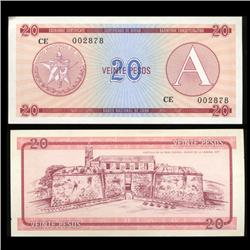 1985 Cuba 20p Foreign Exch Crisp Unc RARE Ser A (CUR-05593)