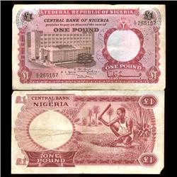 1967 Nigeria 1 Pound Note Hi Grade (COI-3816)
