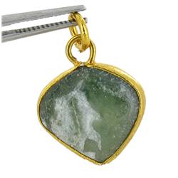 25ct Jade Yellow Gold Vermeil Pendant (JEW-2216)