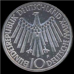 1972F Germany Silver 10 Mark PR67 DCAM (COI-8547)