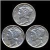 Image 1 : 1937P/D/S Mercury Dimes Hi Grade Set of 3 (COI-8486)