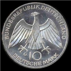 1972G Germany Silver 10 Mark BU Error (COI-8541)