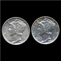 1939S Mercury Dimes Hi Grade ERROR (COI-8490)