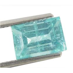 3.47ct Rectangle Neon Blue Green Apatite Africa  (GEM-23919A)