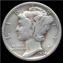 1934D/D Mercury Dime Hi Grade ERROR (COI-8461)