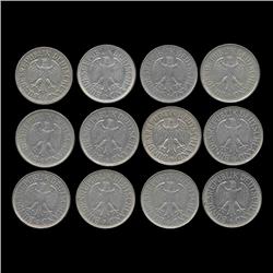 1970s Germany 1 Mark Hi Grade Scarce 12 Pcs (COI-8177)