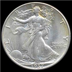 1937 Walking Liberty Half MS65+ Gem (COI-8417)