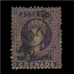1875 Grenada 1s Postage Stamp Scarce Premium (STM-0604)