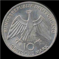 1972F Germany Silver 10 Mark MS65 (COI-8549)