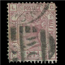 1876 RARE British 2.5p Victoria Stamp Hi Grade (STM-0582)