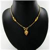 Image 1 : 100ct Gold Vermeil Heart Pendant Necklace (JEW-2545)
