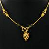 Image 2 : 100ct Gold Vermeil Heart Pendant Necklace (JEW-2545)